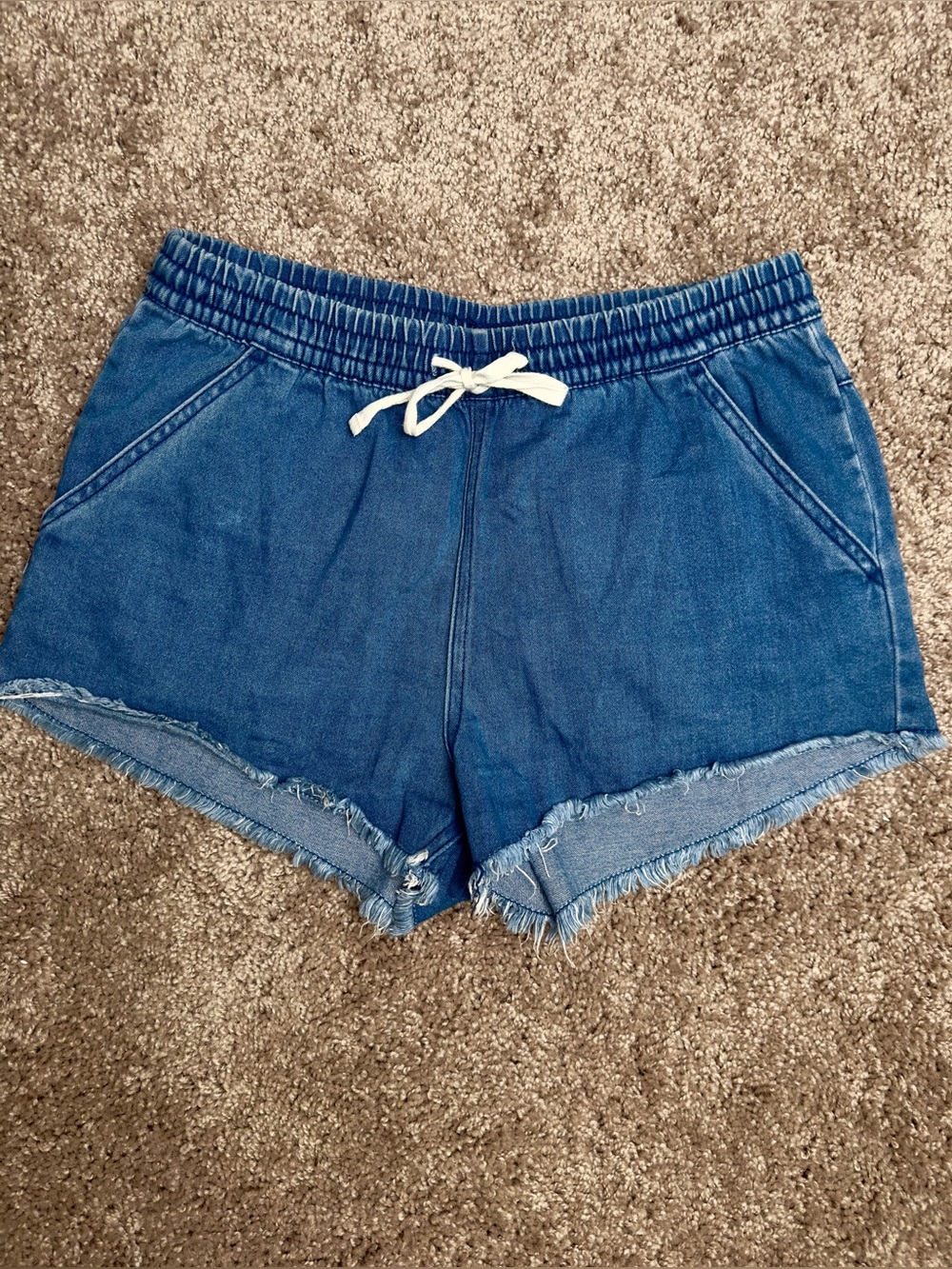 RVCA Frayed Hem Drawstring Shorts